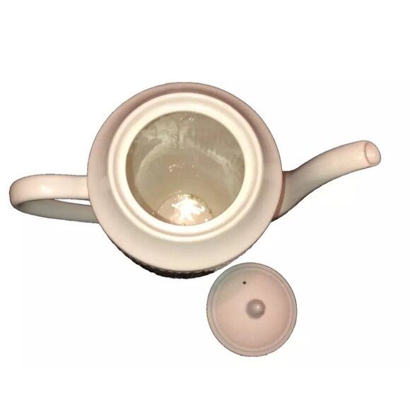 NIKKO IRONSTONE TEA POT MADE IN JAPAN ROYAL BLUE No 9901 10.5" TALL WHITE - Picture 4 of 6